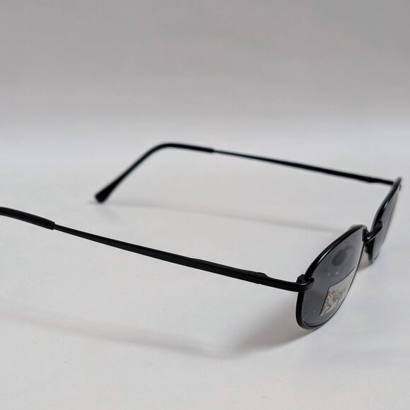 NWT Vintage 90's Rectangle Metal Sport Sunglasses (M. Black) - Picture 2 of 5